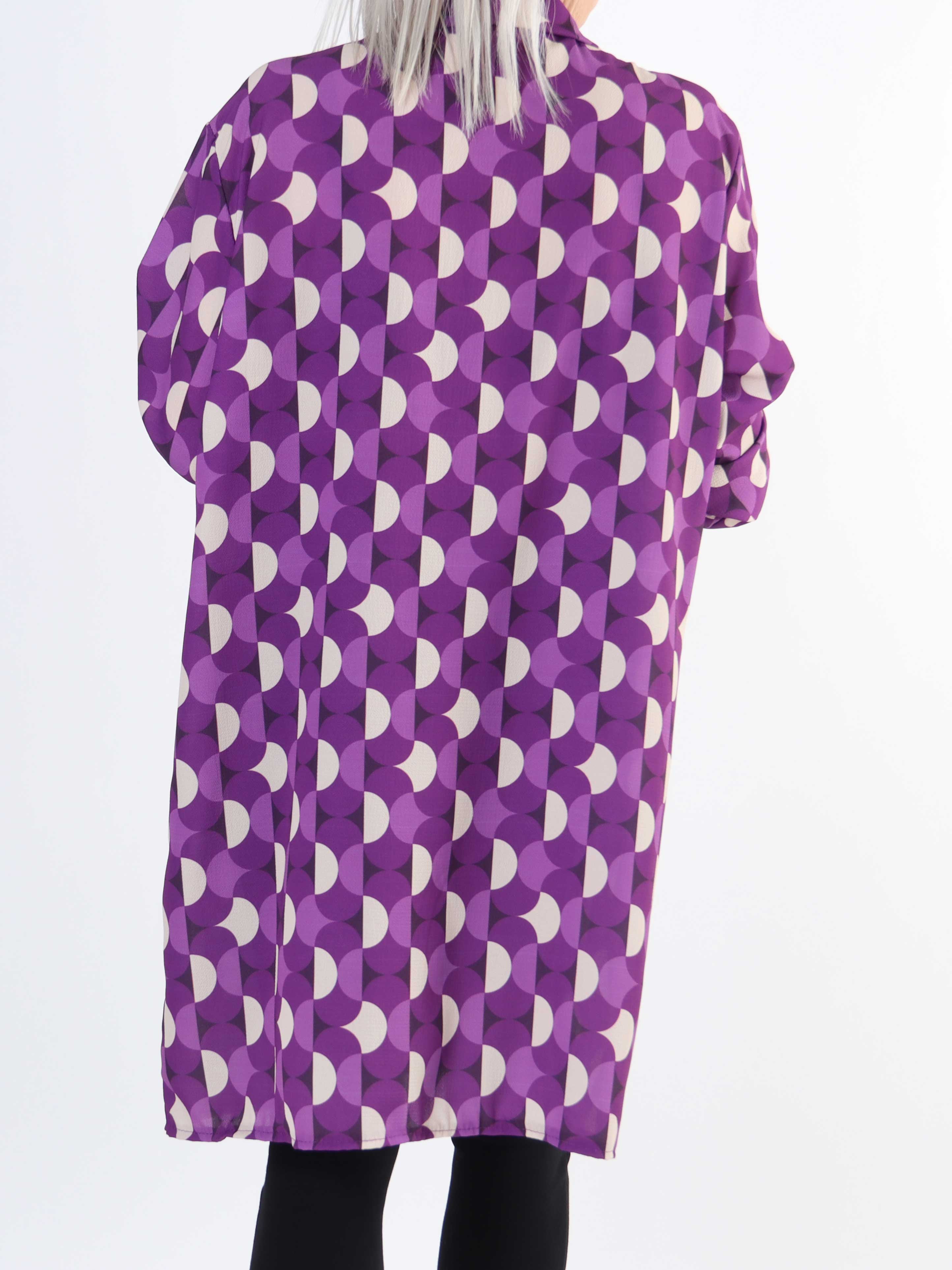 Abigail Pattern - Mønstret plus size skjortekjole